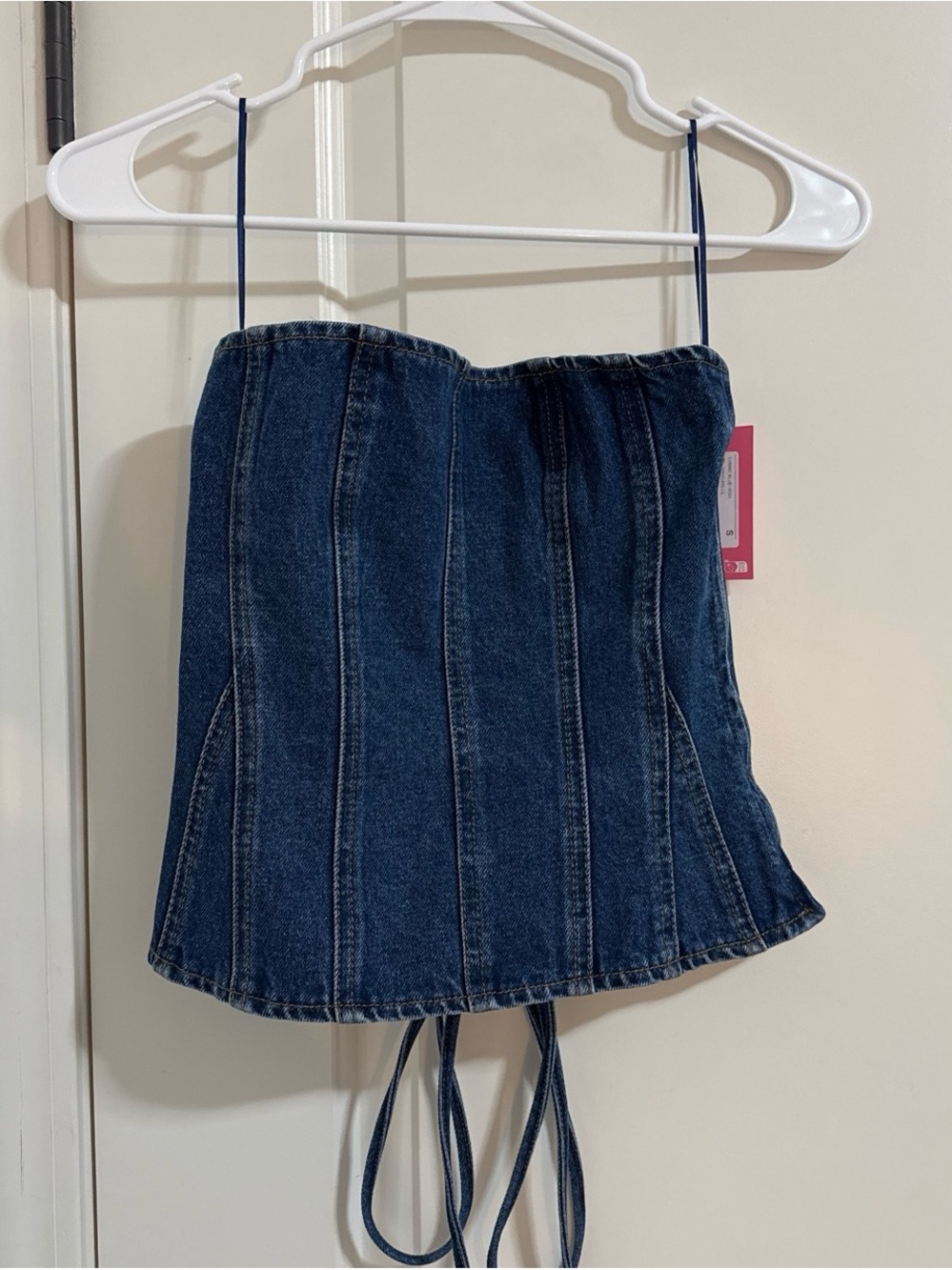 Edikted Dark Blue Denim Corset